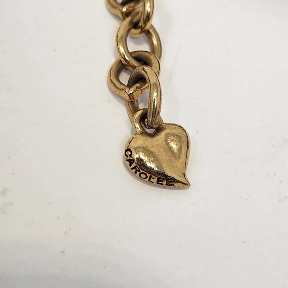 Carolee Large Luster Gray Glass Faux Pearl Necklace Knotted Vintage Chunky - Picture 4 of 7